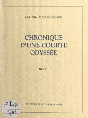 cover image of Chronique d'une courte odyssée